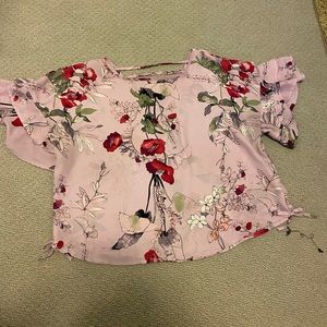 Cropped Floral Blouse